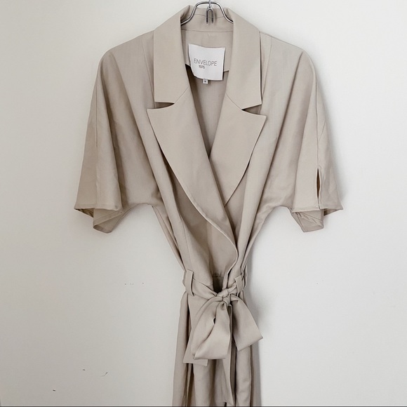 Envelope 1976 Casablanca Jumpsuit Romper Beige Tan Wool Net-A-Porter 38 6 8 S M - Picture 2 of 14